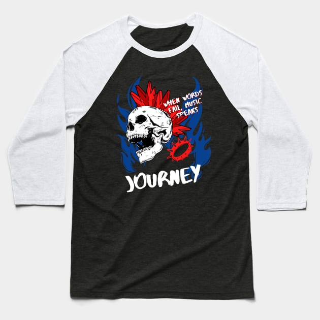 journey ll music speaks Baseball T-Shirt by daley doodles